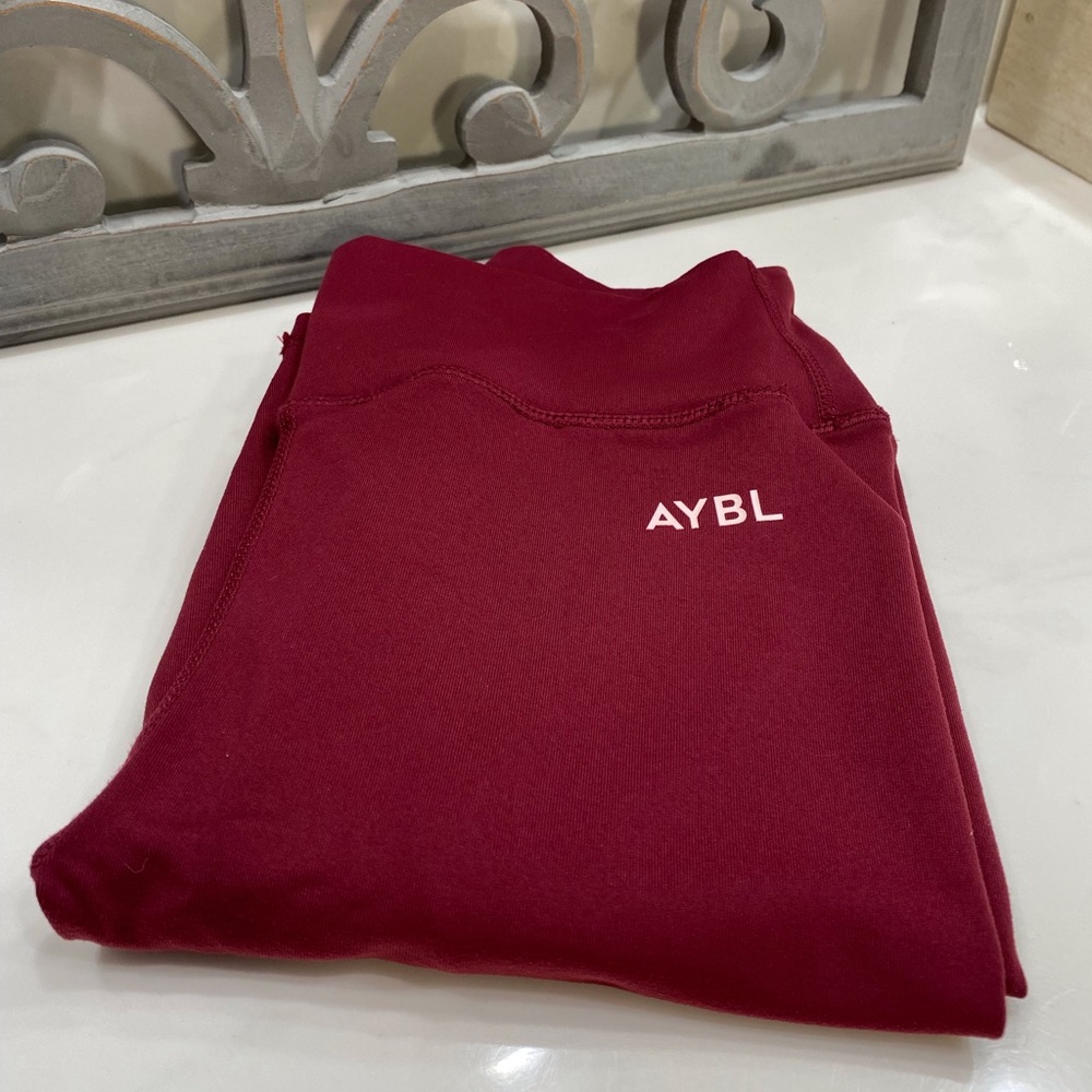 Like New ABYL Small Mauve Wine Core Leggings